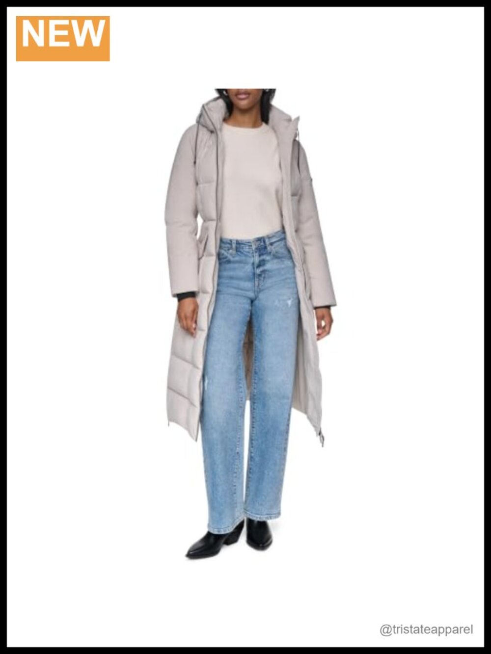 Maxi Puffer Puffer Jacket with Adjustable Belt Removable Hood Water Resistant